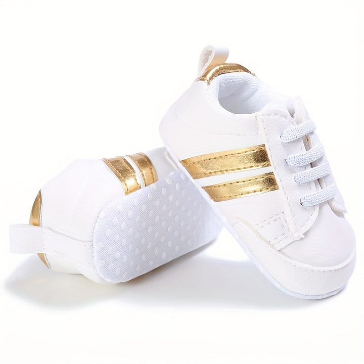 Dziecięce trampki typu slip-on - Riley | Wygodne pierwsze buciki-Biały-19-Trend Polska