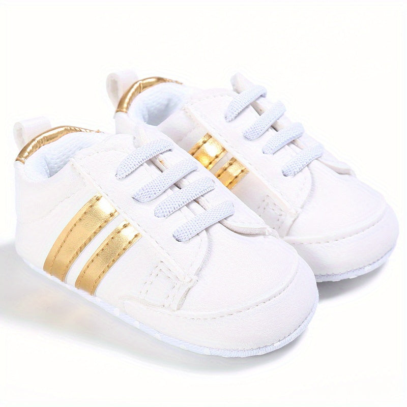 Dziecięce trampki typu slip-on - Riley | Wygodne pierwsze buciki-Złoty-19-Trend Polska