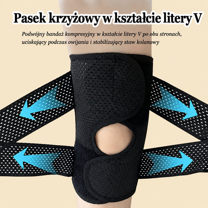 Knee Support Wrap with Adjustable Compression System 3