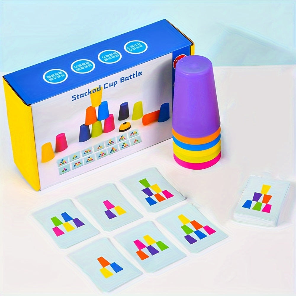 Edukacyjna Gra Puzzlowa z Kubkami Do Stawiania - StackSmart-Trend Polska
