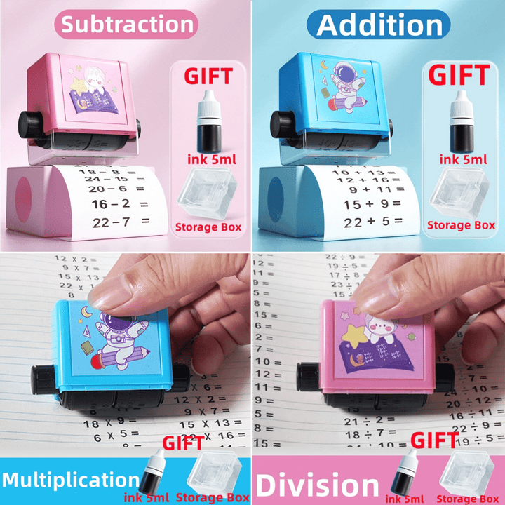 Edukacyjna pieczątka matematyczna dla dzieci - SumStempel-Zestaw 4 (+ - x ÷)-Trend Polska