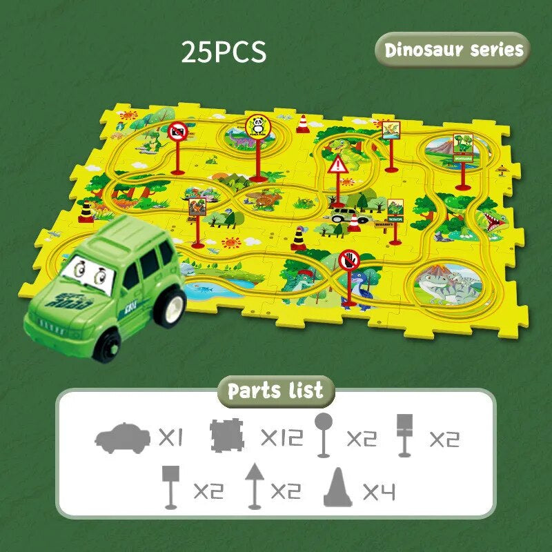 Edukacyjny Zestaw Puzzli Pojazdów - CleverKids-Dino-Trend Polska