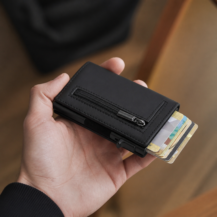 Smukły Portfel na Karty z Ochroną RFID – Slidix