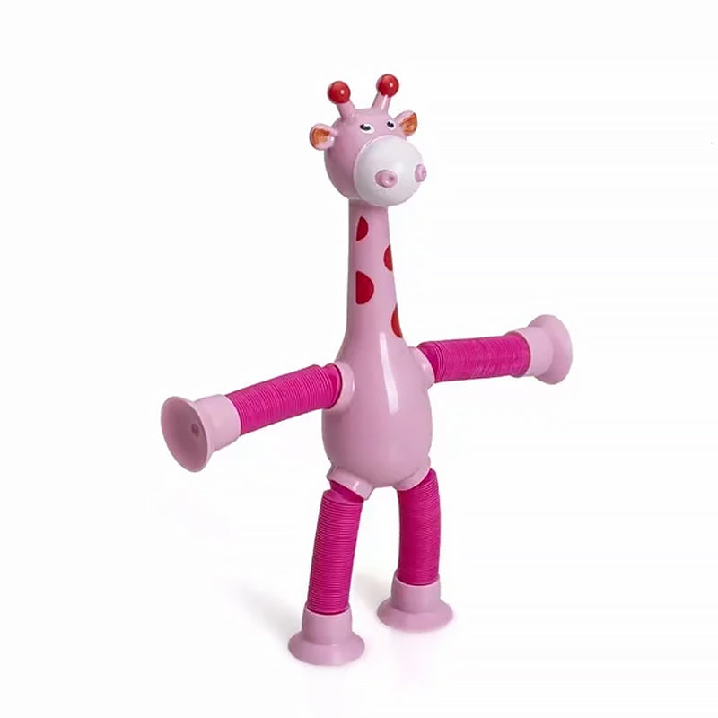 Elastyczna Żyrafa z Przyssawką - StretchyGiraffe-Bez Świateł-Różowy-Trend Polska