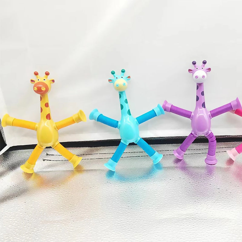 Elastyczna Żyrafa z Przyssawką - StretchyGiraffe-Bez Świateł-Różowy-Trend Polska