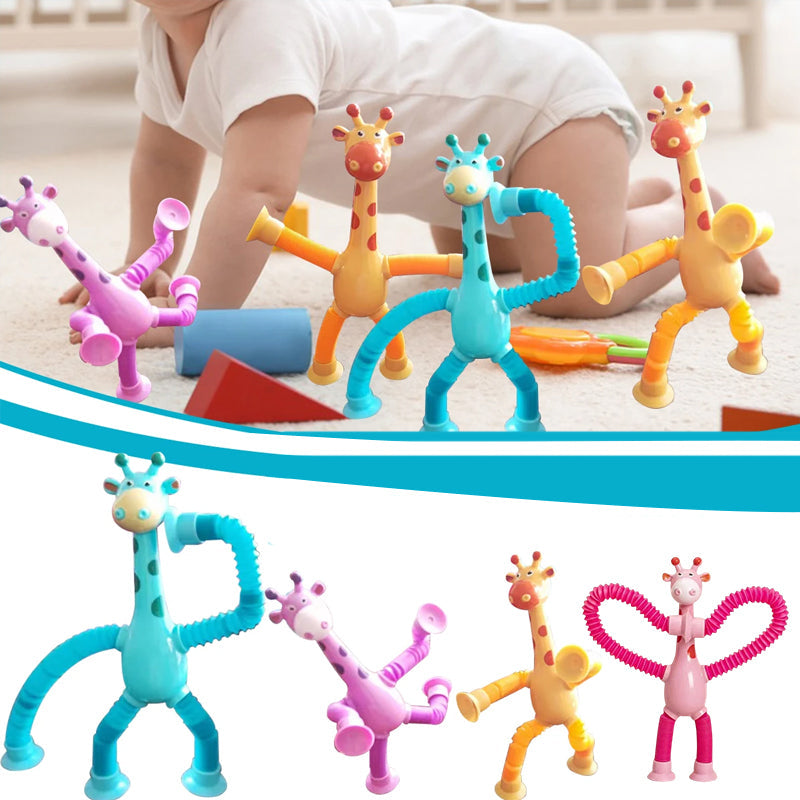 Elastyczna Żyrafa z Przyssawką - StretchyGiraffe-Bez Świateł-Różowy-Trend Polska