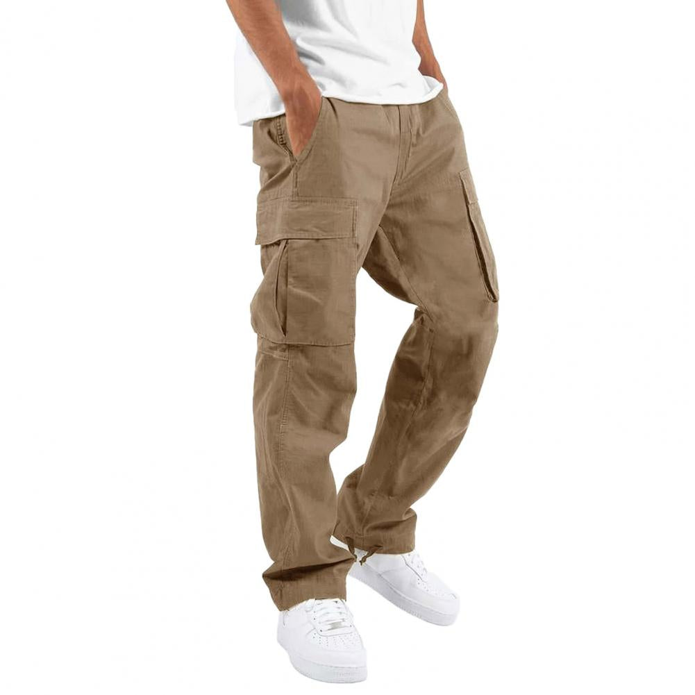 Elastyczne spodnie cargo | Stretch Regular-Fit mężczyźni-Khaki-S-Trend Polska