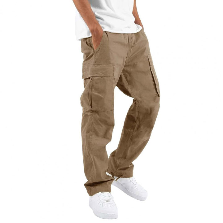Elastyczne spodnie cargo | Stretch Regular-Fit mężczyźni-Khaki-S-Trend Polska