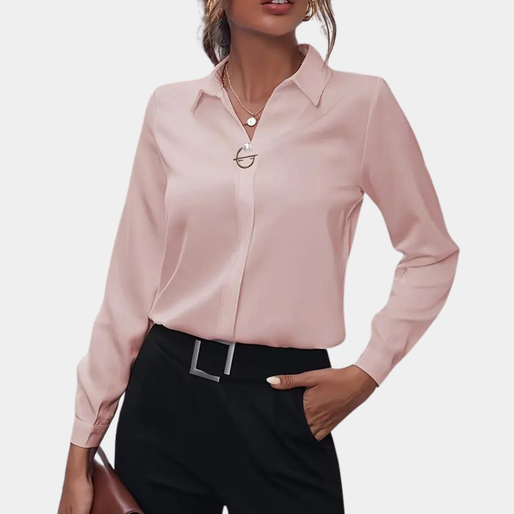 Elegancka bluzka z szyfonu dla pań – Amélie-Róża-S-Trend Polska