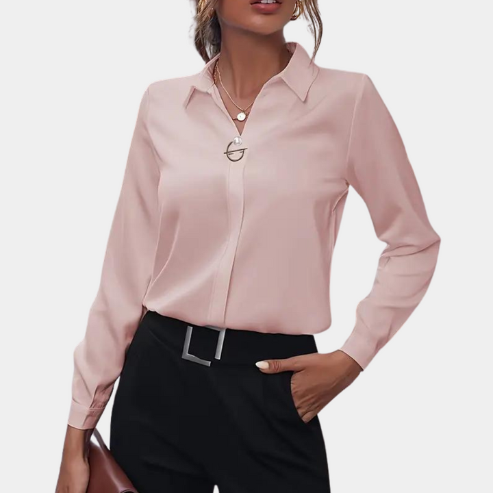 Elegancka bluzka z szyfonu dla pań – Amélie-Róża-S-Trend Polska