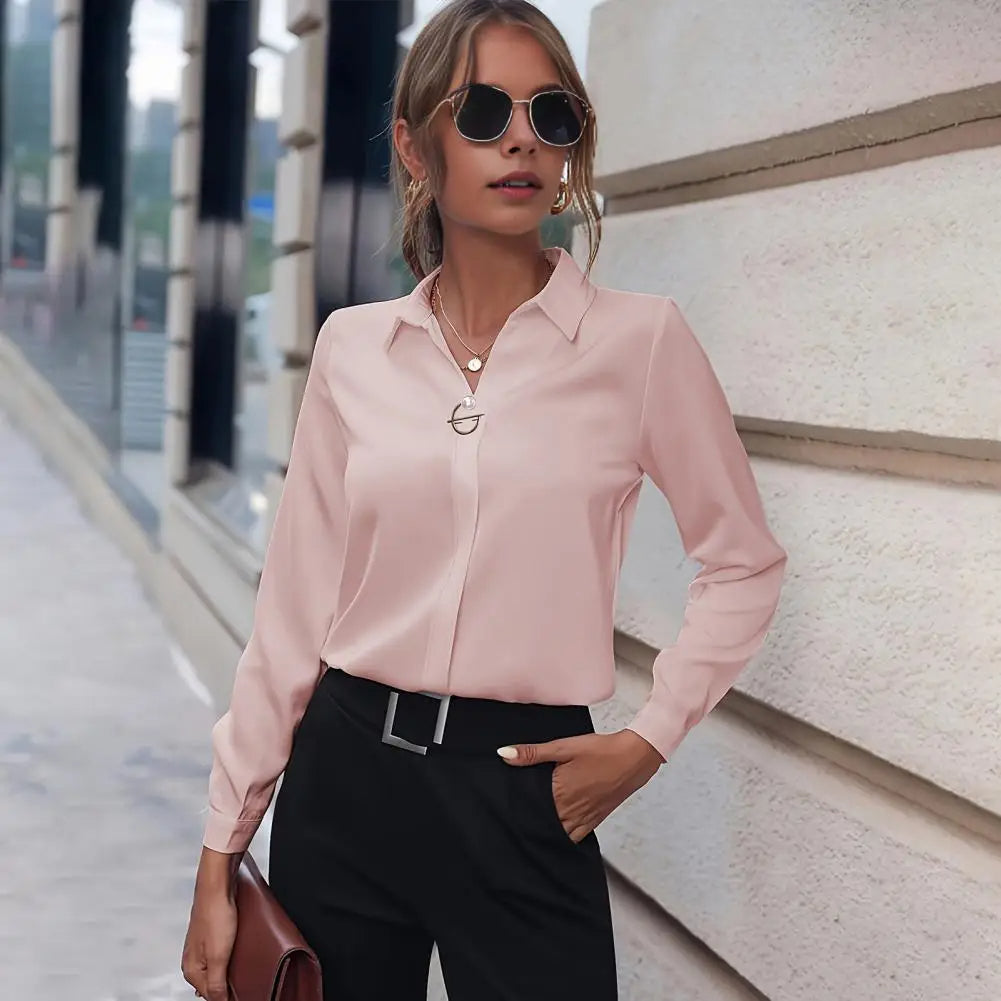 Elegancka bluzka z szyfonu dla pań – Amélie-Błękitny-S-Trend Polska