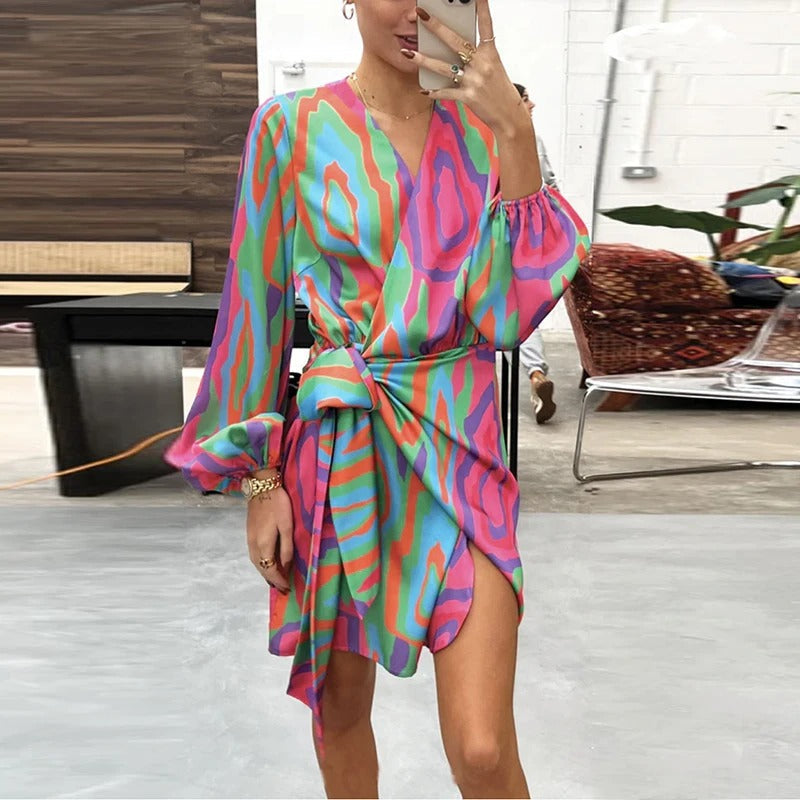 Elegancka drukowana sukienka letnia – Elodie-S-Trend Polska