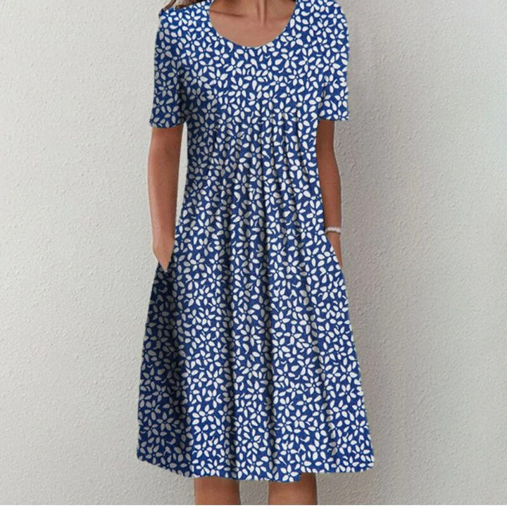 Elegancka letnia sukienka - Luna-Jasnoniebieski-S-Trend Polska