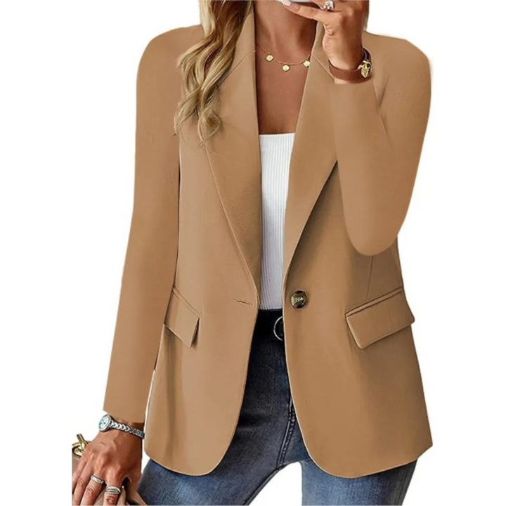 Elegancka Marynarka Damska - Emma-Brązowy-S-Trend Polska