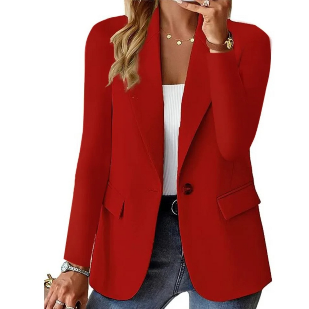 Elegancka Marynarka Damska - Emma-Czerwony-S-Trend Polska