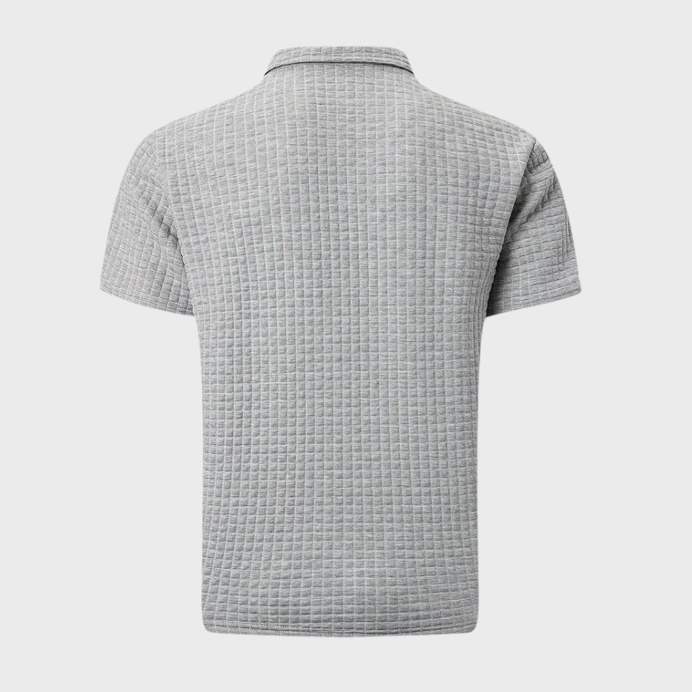 Elegancka męska koszulka polo - klasyczna elegancja-Czarny-S-Trend Polska