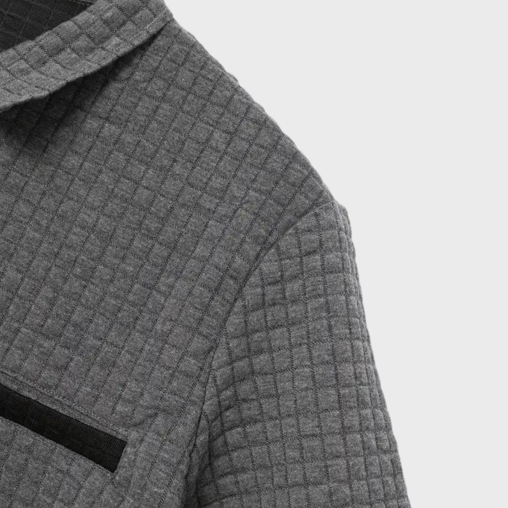 Elegancka męska koszulka polo - klasyczna elegancja-Czarny-S-Trend Polska