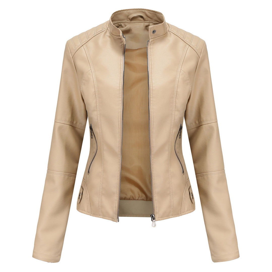 Elegancka skórzana kurtka damska - Romy-Morela-XS-Trend Polska