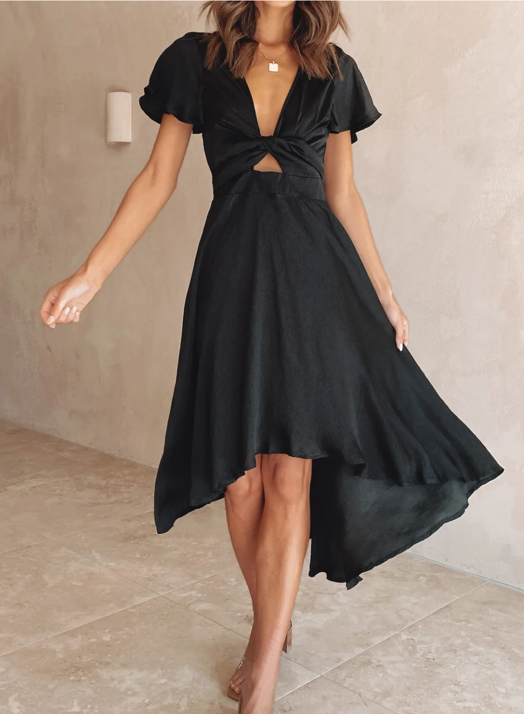 Elegancka sukienka letnia – Amira-Czarny-S-Trend Polska