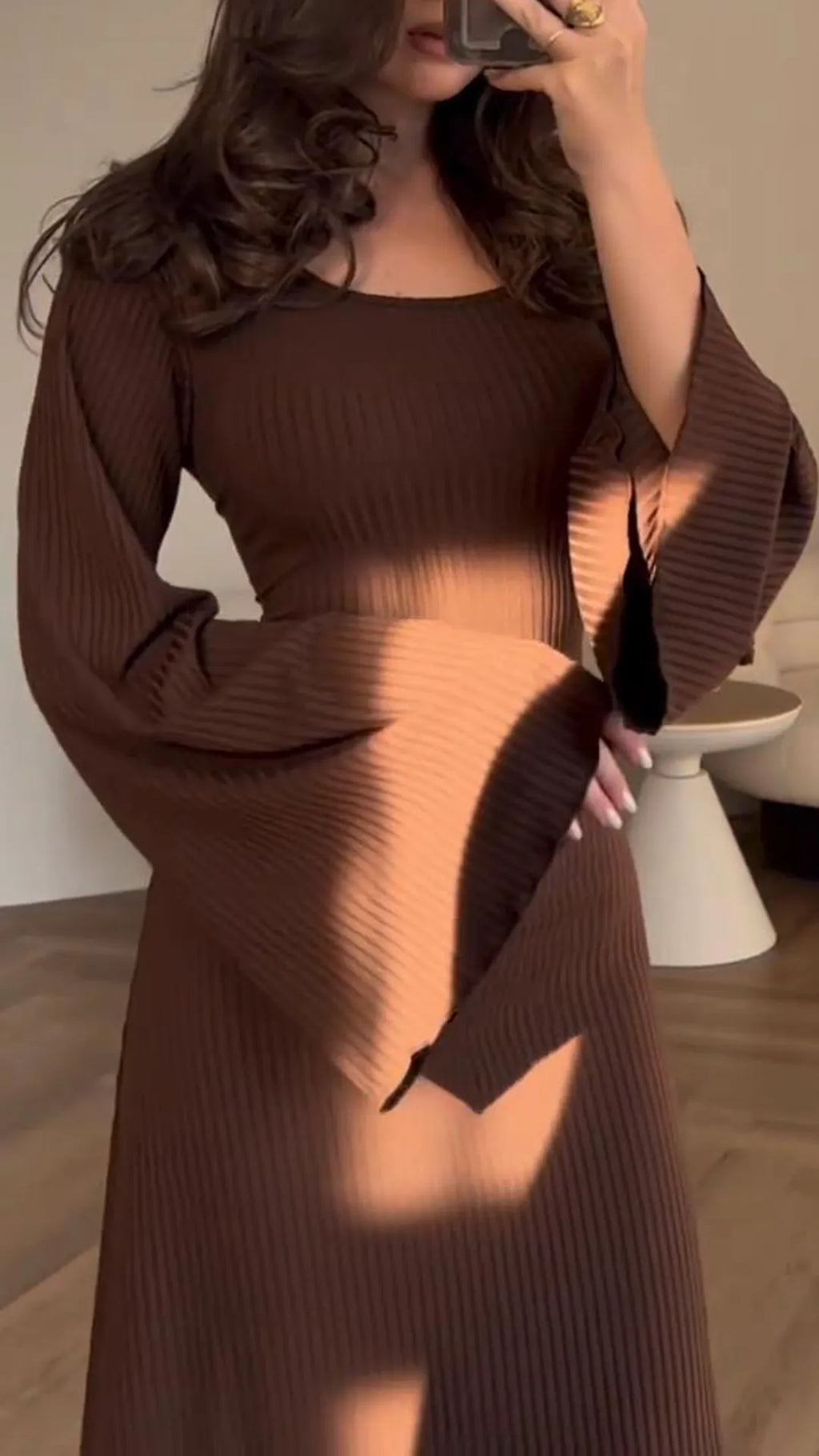 Elegancka sukienka maxi bodycon z wiązaniem – Valencia-Lila-S-Trend Polska