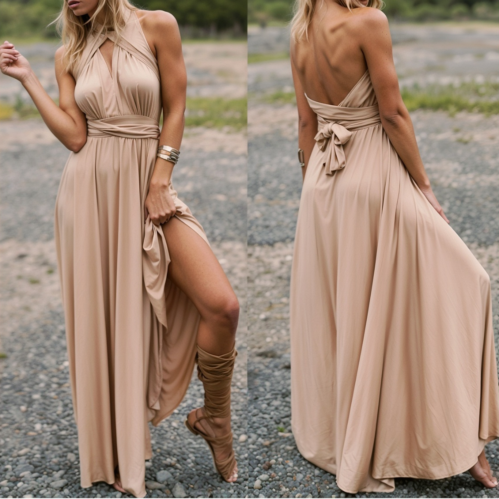 Elegancka sukienka maxi z fasonem dopasowanym do sylwetki – Celine-Braun-S-Trend Polska