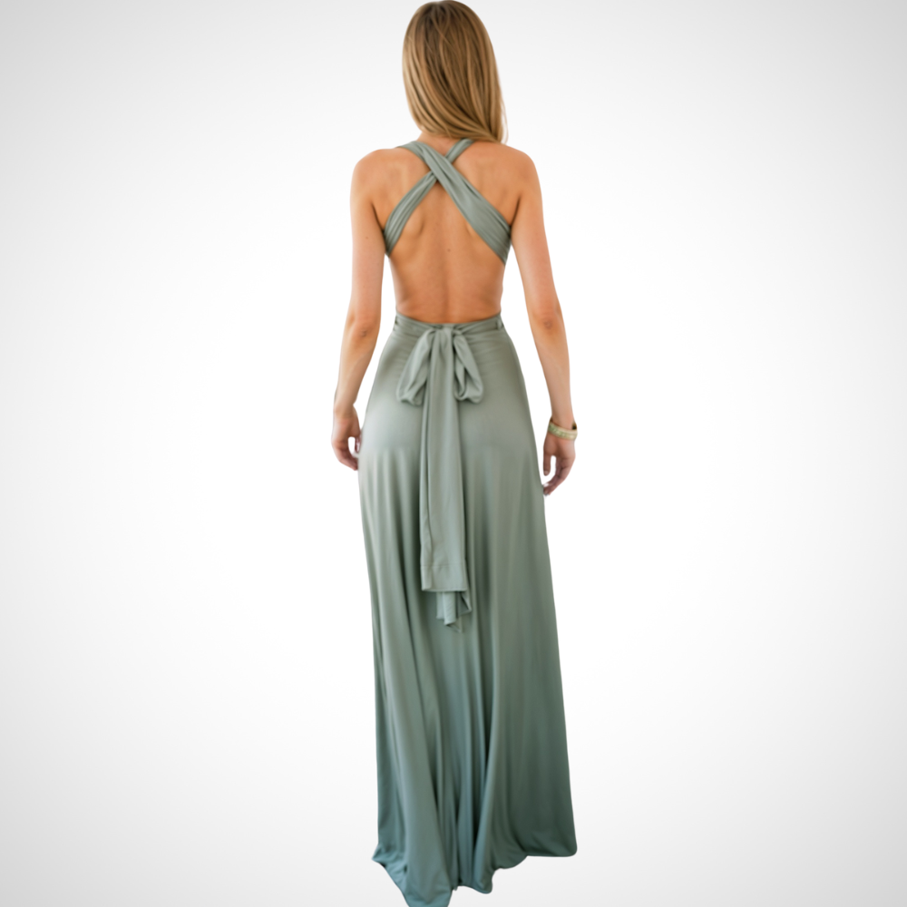 Elegancka sukienka maxi z fasonem dopasowanym do sylwetki – Celine-Czarny-S-Trend Polska