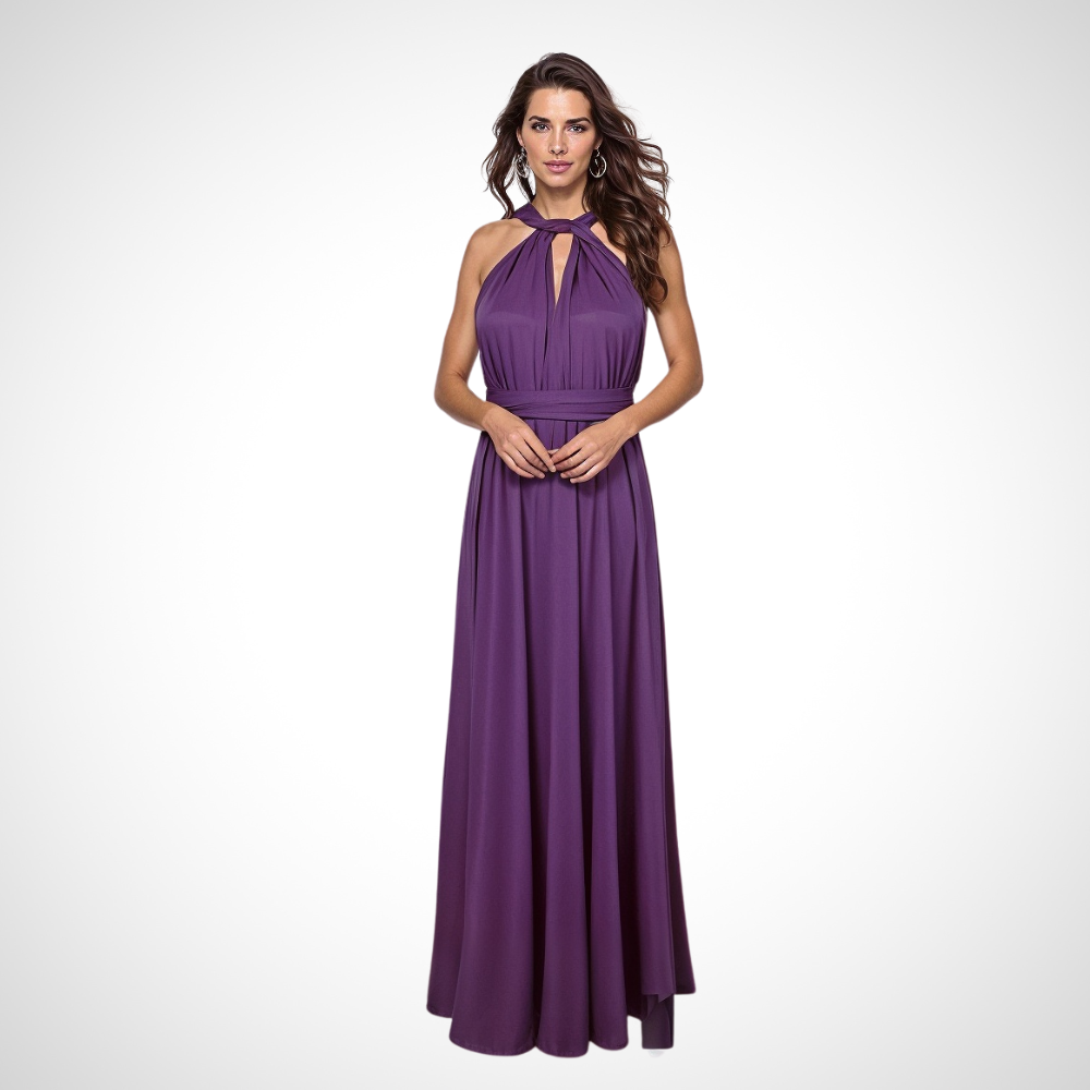 Elegancka sukienka maxi z fasonem dopasowanym do sylwetki – Celine-Violet-S-Trend Polska