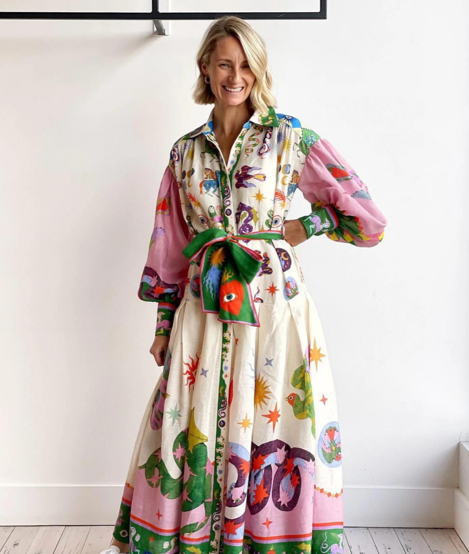 Elegancka włoska sukienka maxi – Bianca-S-Trend Polska