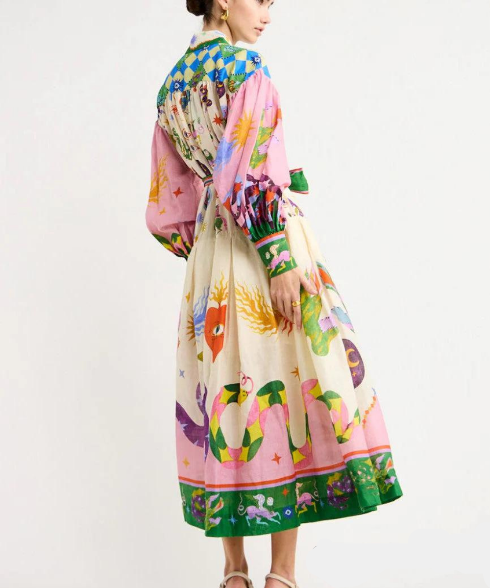 Elegancka włoska sukienka maxi – Bianca-S-Trend Polska
