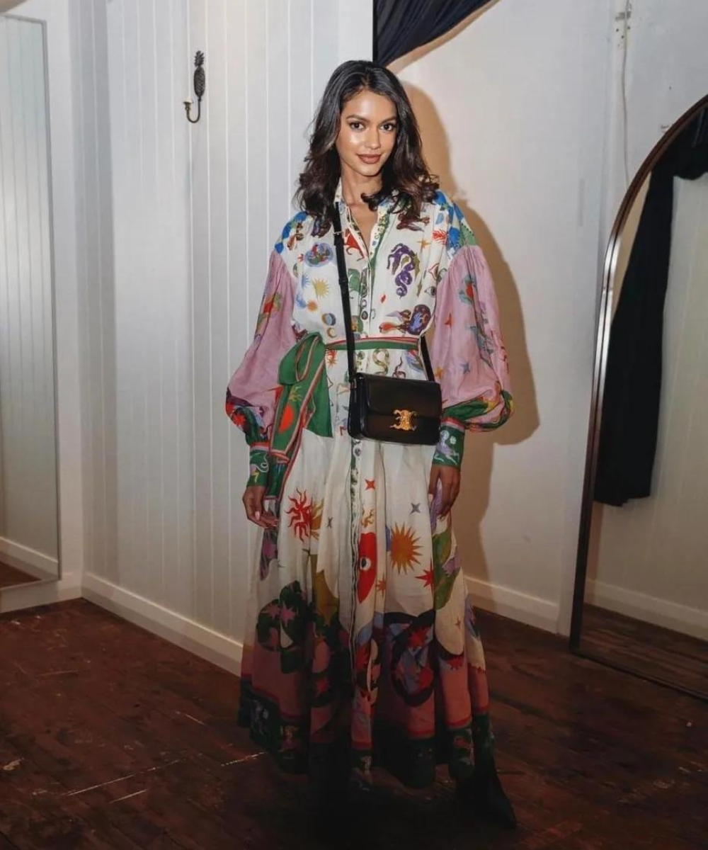 Elegancka włoska sukienka maxi – Bianca-S-Trend Polska