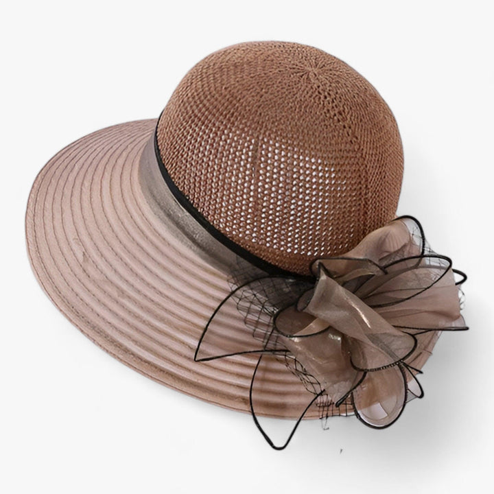 Elegancki kapelusz dla pań z szerokim rondem – Bellavue-Khaki-Trend Polska