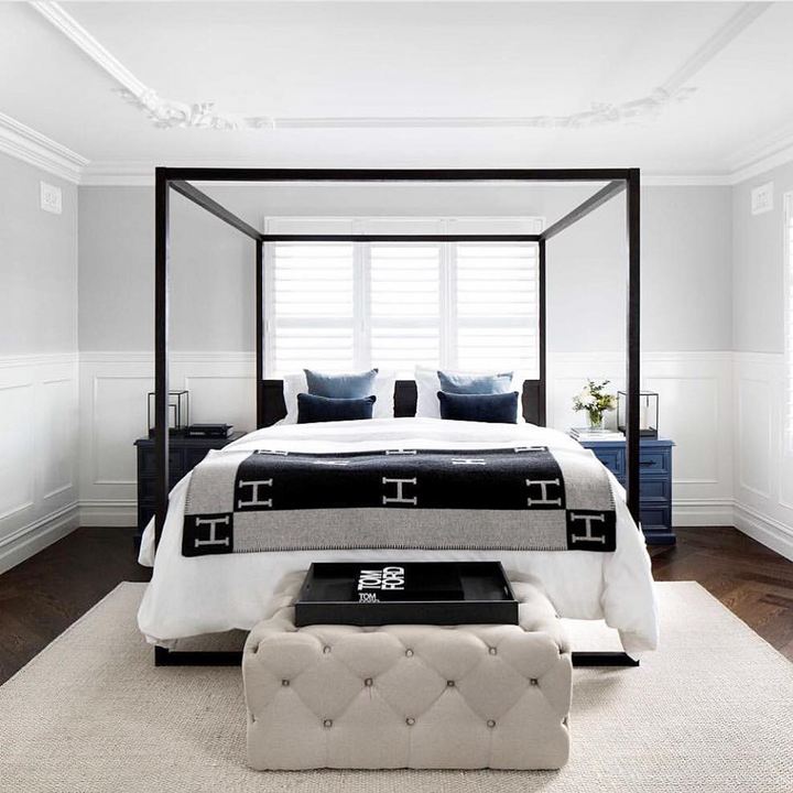 Elegancki Kaszmirowy Koc - Isabelle-Czarny-140x170 cm-Trend Polska