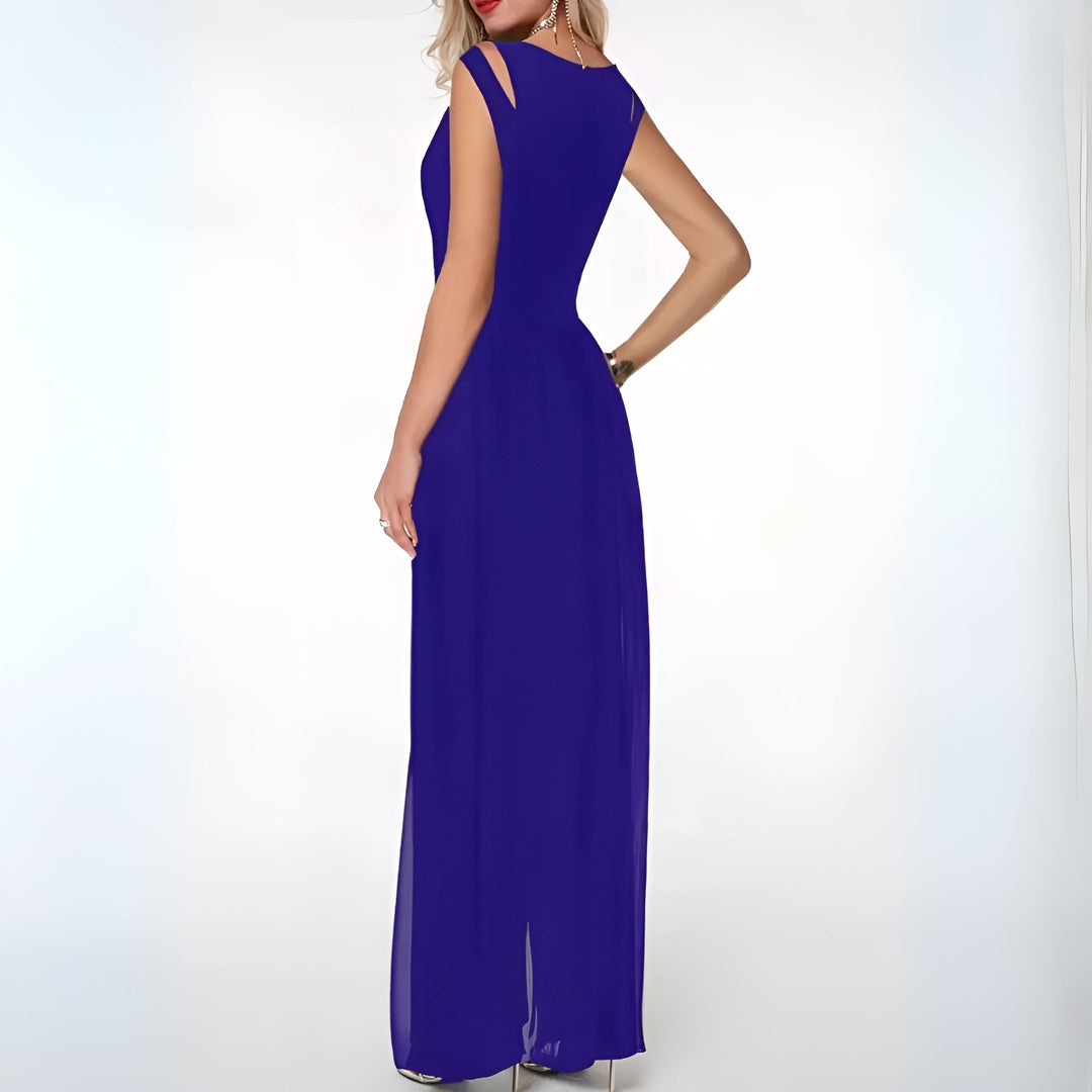Elegancki kombinezon z lnu dla kobiet – Sofia-Czarny-S-Trend Polska