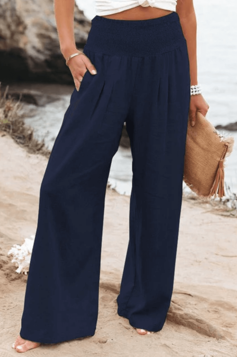 Elegancki pałac Hose z boho klimatem – Yasmin-ciemnoniebieski-S-Trend Polska