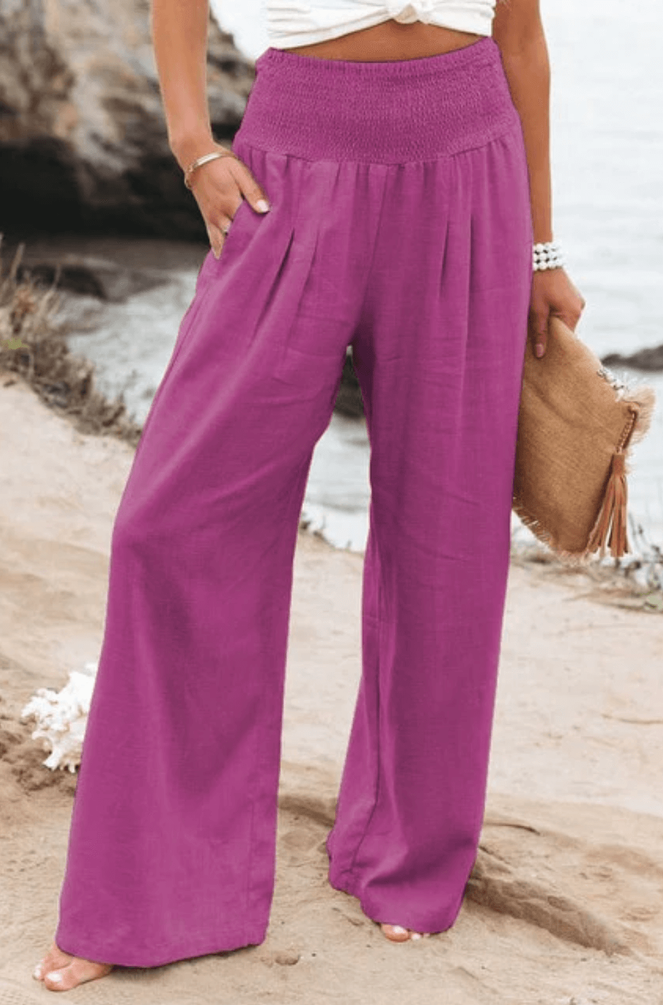 Elegancki pałac Hose z boho klimatem – Yasmin-Różowy-S-Trend Polska