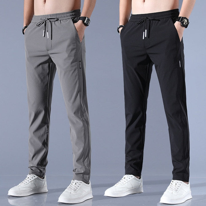 EliteFlex Chino | Stylowe spodnie męskie regular fit z stretchu-Czarny-M-Trend Polska
