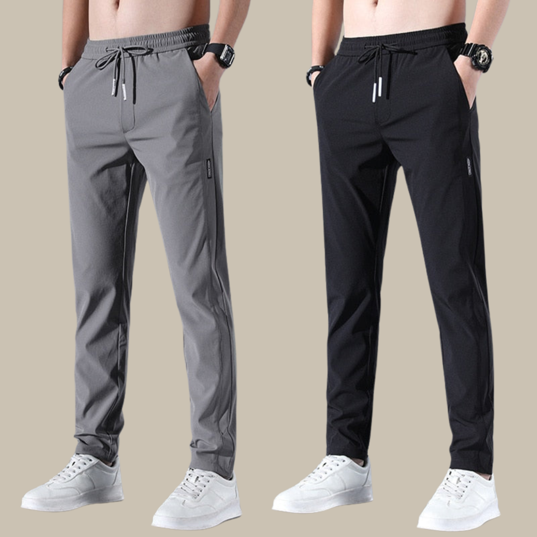 EliteFlex Chino | Stylowe spodnie męskie regular fit z stretchu-Czarny-M-Trend Polska