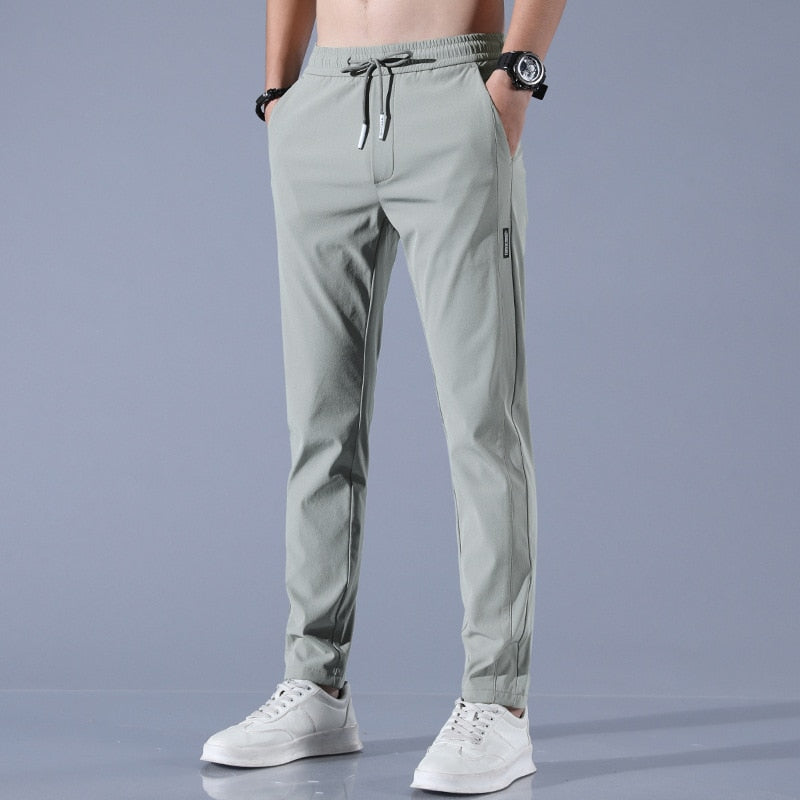 EliteFlex Chino | Stylowe spodnie męskie regular fit z stretchu-Zielony-M-Trend Polska