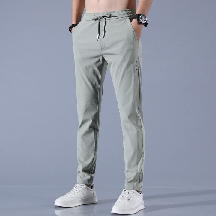 EliteFlex Chino | Stylowe spodnie męskie regular fit z stretchu-Zielony-M-Trend Polska
