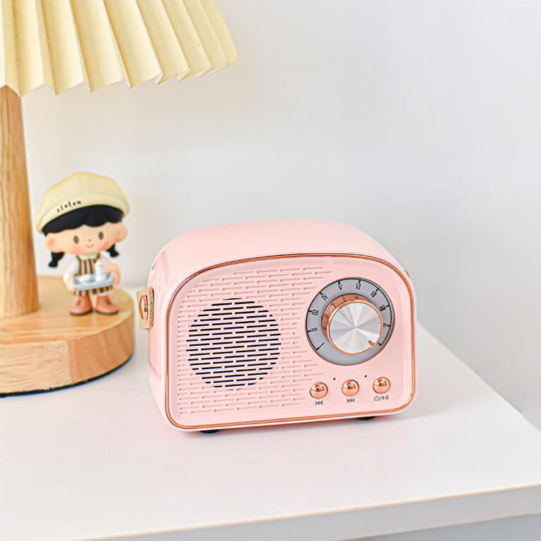 Vintage Bluetooth głośnik z radioodbiornikiem FM – RetroVibe