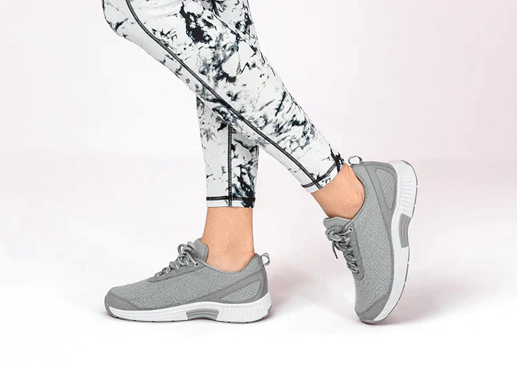 Ergonomiczne buty komfortowe z ortopedycznym wsparciem – Milena-Szaro-Biały-35-Trend Polska