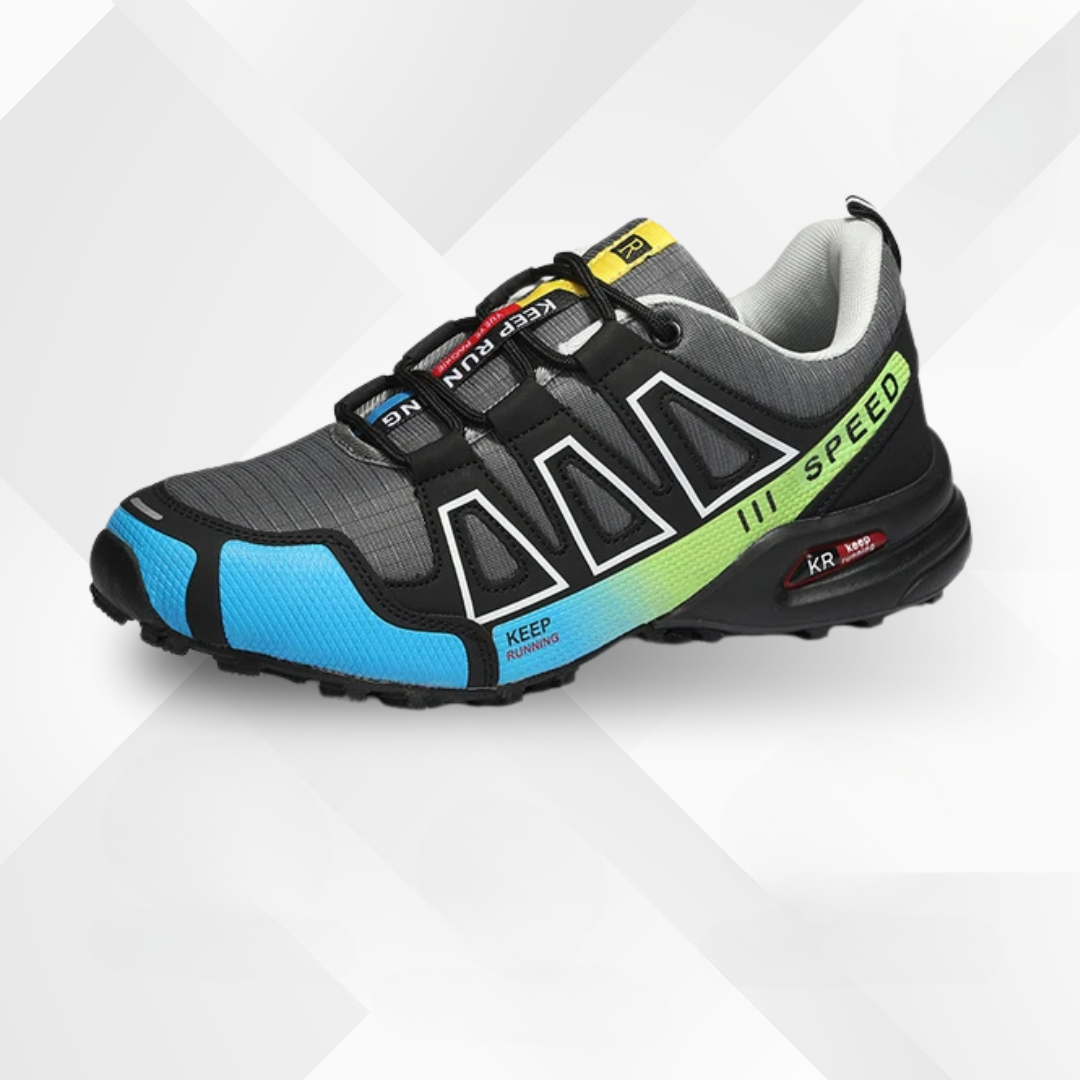 Ergonomiczne buty trekkingowe do użytku na świeżym powietrzu z komfortową amortyzacją – TrailStep-38-Czarny-Niebieski-Trend Polska