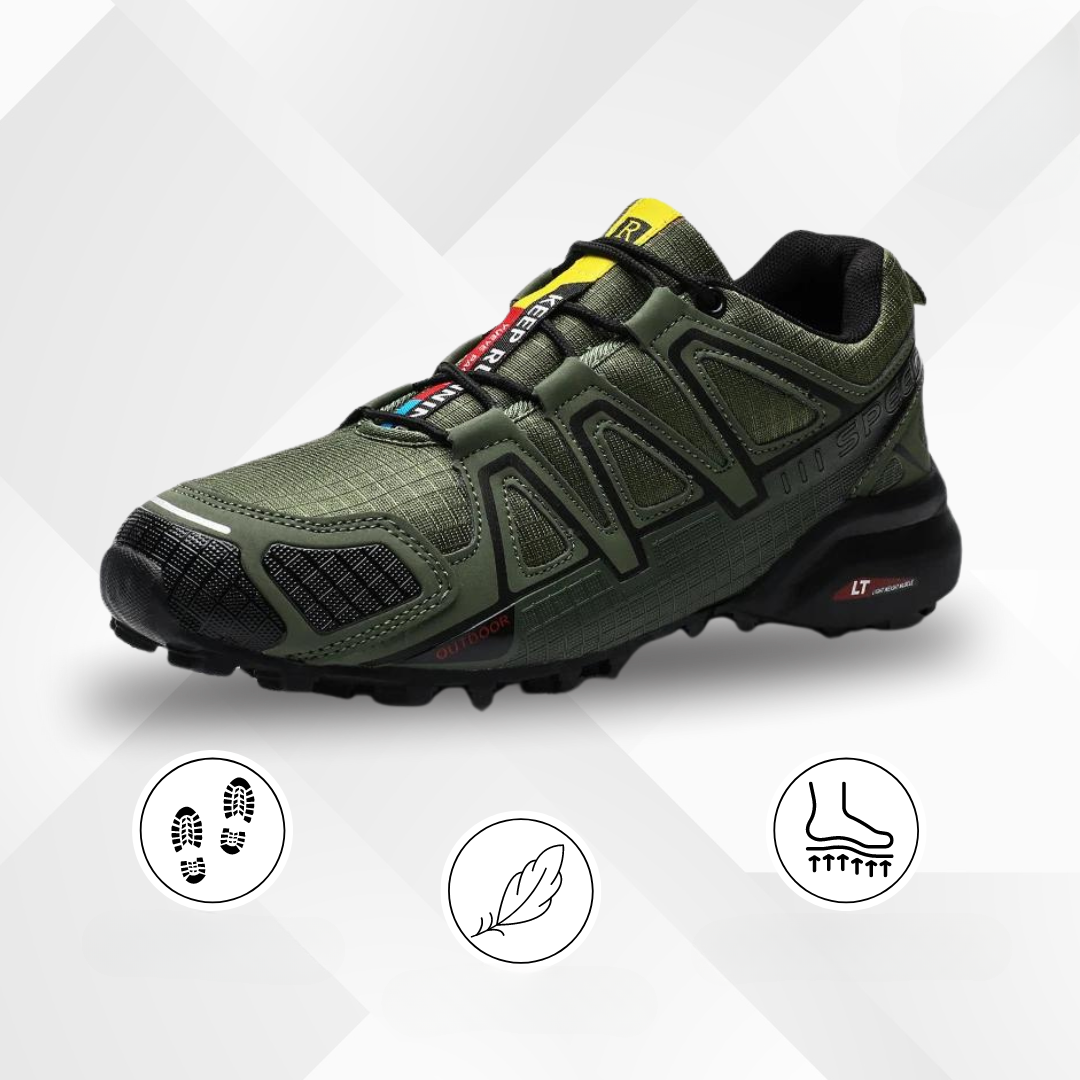 Ergonomiczne buty trekkingowe do użytku na świeżym powietrzu z komfortową amortyzacją – TrailStep-38-Czarny-Niebieski-Trend Polska