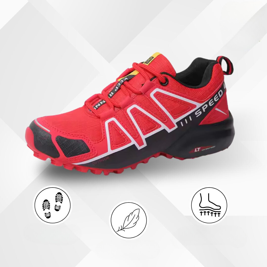 Ergonomiczne buty trekkingowe do użytku na świeżym powietrzu z komfortową amortyzacją – TrailStep-38-Czarny-Niebieski-Trend Polska