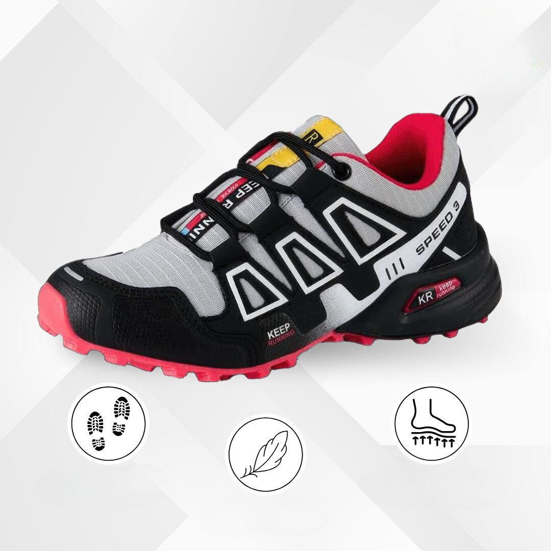 Ergonomiczne buty trekkingowe do użytku na świeżym powietrzu z komfortową amortyzacją – TrailStep-38-Czarny-Niebieski-Trend Polska