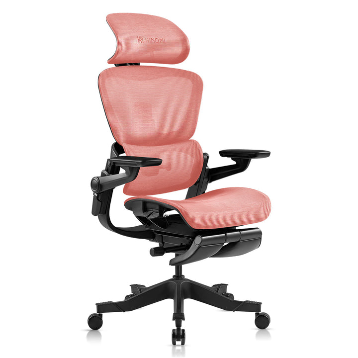 Ergonomiczne krzesło biurowe z 16 regulowanymi funkcjami - ErgoFlex-Koralowy Czerwony-S (długość 155 - 170 cm)-Trend Polska
