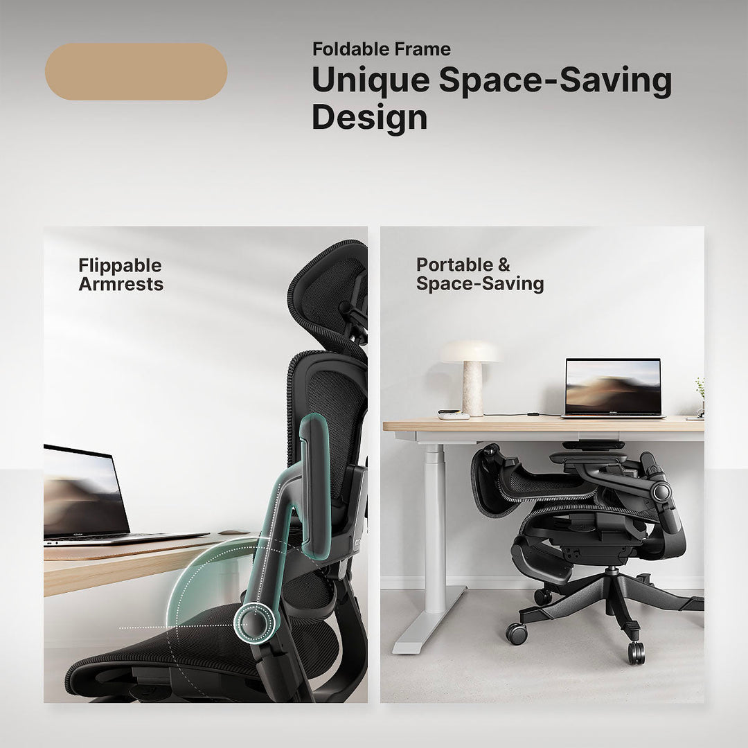 Ergonomiczne krzesło biurowe z 16 regulowanymi funkcjami - ErgoFlex-Czarny-S (długość 155 - 170 cm)-Trend Polska