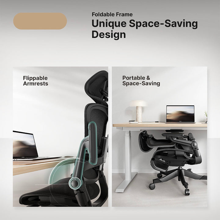 Ergonomiczne krzesło biurowe z 16 regulowanymi funkcjami - ErgoFlex-Czarny-S (długość 155 - 170 cm)-Trend Polska