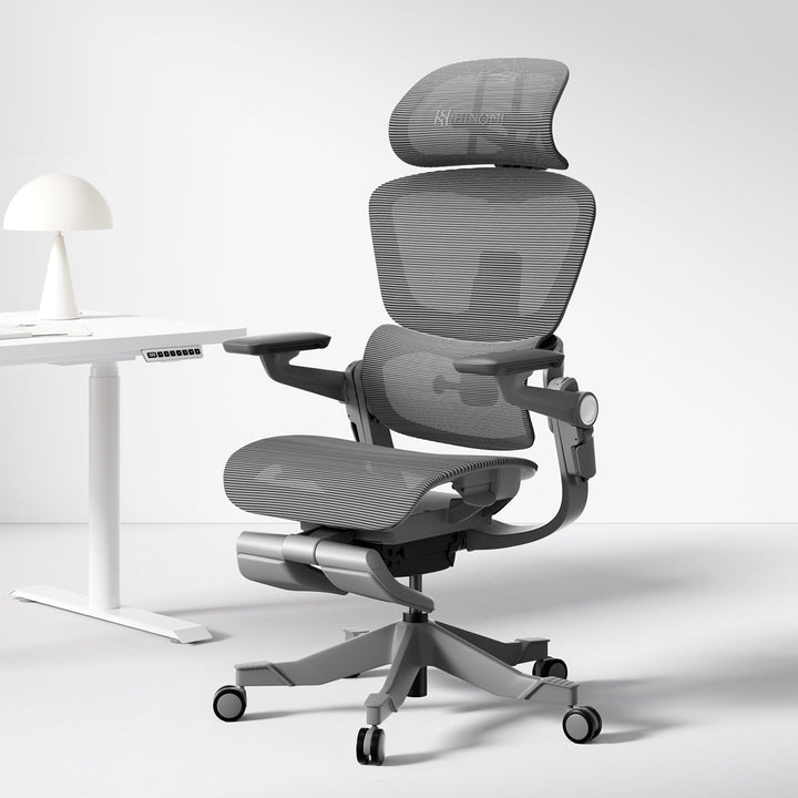 Ergonomiczne krzesło biurowe z 16 regulowanymi funkcjami - ErgoFlex-Czarny-S (długość 155 - 170 cm)-Trend Polska