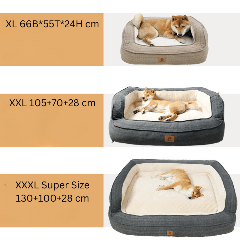 Ergonomiczne Łóżko dla Psów - LuxeDream-Czerwony-XL (66X55X24cm)-Trend Polska